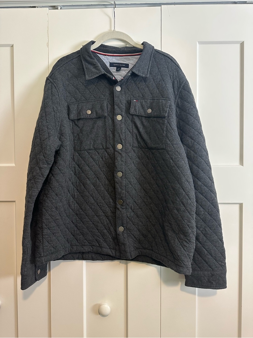 Tommy Hilfiger Quilted Charcoal Gray Jacket